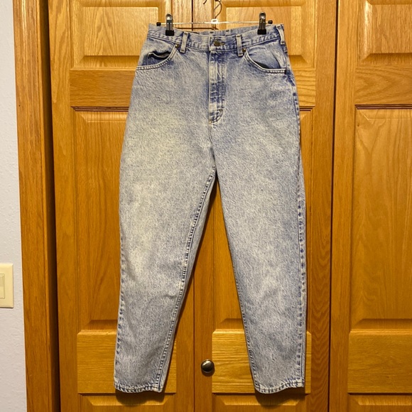 Vintage Denim - LEE Vintage hi rise acid washed tapered leg jeans size 12 P